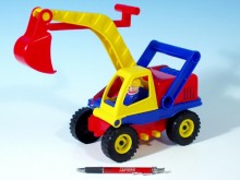 Auto bagr s figurkou aktivní plast 35cm 24m+