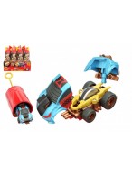 Auto Boom City Racers plast mix druhů v plastové tubě 21x6,5x6cm 12ks v boxu