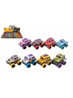 Auto kov/plast 6cm na zpětné natažení 8 druhů 24ks v boxu