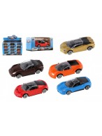 Auto mini sportovní kov/plast 7-8cm na volný chod mix druhů 36ks v boxu