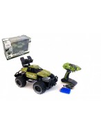 Auto RC buggy vojenské 35cm plast 2,4GHz + dobíjecí pack v krabici 45x31x22cm