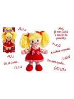 Bábika Lucka handrová plyš 30 cm slovenský spievajúci na karte 0+