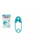Chrastítko špendlík plast 12cm tyrkysové 12x19cm v sáčku 0m+