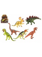 Dinosaurus 25-32cm plast 6 druhů 6 ks v boxu