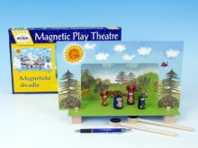 Divadlo Krtek magnetické dřevěné s figurkami v krabici 33x23x3,5cm