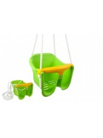 Houpačka Baby zelená plast 33x24x28cm nosnost 25kg v síťce 12m+