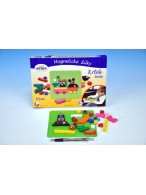 Magnetické dílky mini Krtek dřevo 27ks v krabici 27x19x3cm