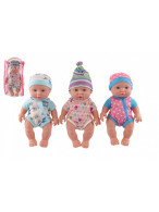 Miminko/miminko pevné tělo plast 25 cm na baterie se zvukem 3 druhy v plastové taštičce 13x28x7cm