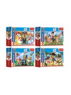 Minipuzzle 54 dílků Paw Patrol/Tlapková Patrola 4 druhy v krabičce 9x6x3cm 40ks v boxu