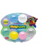 PlayFoam® Modelína/Plastelína kuličková s doplňky 7 barev na kartě 34x28x4cm