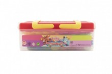 Modelína/Plastelína NARA 430g 8ks s vykrajovátky 10ks s válečkem s doplňky v plast. boxu 21x12x8cm
