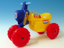 Odrážedlo CROSS 2 žluté plast výška sedadla 28cm nosnost do 25kg od 18 měsíců