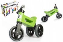 Odrážedlo FUNNY WHEELS Rider Sport zelené 2v1, výška sedla 28/30cm nosnost 25kg 18m+ v krabici