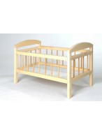 Postýlka pro panenky dřevo velká 58,5x33x37,5 cm v sáčku