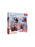 Puzzle 4v1 Ledové království II/Frozen II  v krabici 28x28x6cm