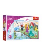 Puzzle Poznejte princezny 33x22cm 60 dílků v krabičce 21x14x4cm
