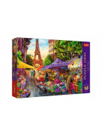 Puzzle Premium Plus - Čajový čas: Květinový trh, Paříž 1000 dílků 68,3x48cm v krabici 40x27x6cm