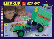 Stavebnice MERKUR 3 30 modelů 273ks v krabici 36x26,5x5,5cm