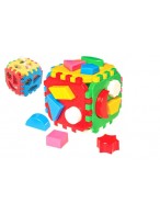 Vkládačka kostka plast 12x12cm v síťce 12m+