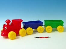 Vlak + 2 vagóny plast 60cm v síťce