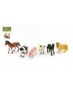 Zvířátka domací farma 6ks plast 9cm v sáčku 16,5x27x5cm